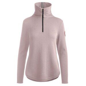 Canada Goose Women’s Sz Small Fairhaven ¼ Zip Sweater 100% Wool Lucent Rose